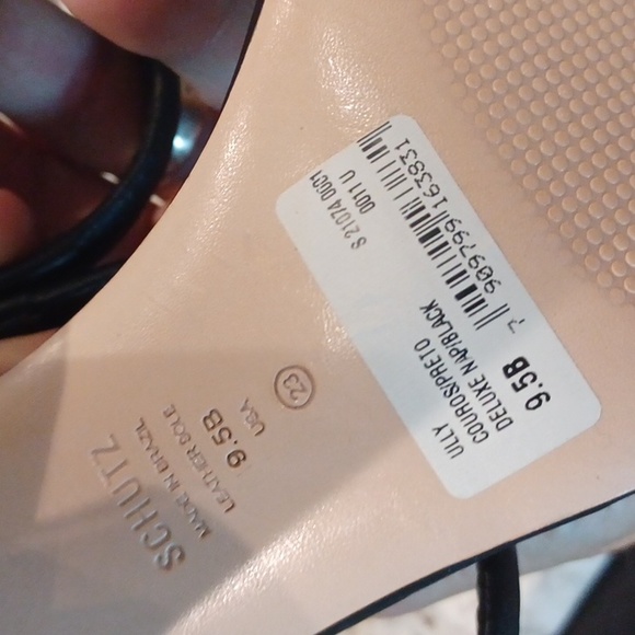 NEW Schutz Ully black Heeled leather sandals 9.5 women's $195 - Picture 5 of 5